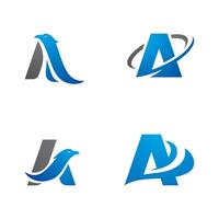 Letter A logo template element vector