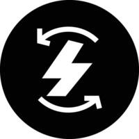 Electricity Recycling Icon Design Illustration vector