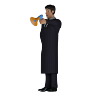 Urban Male. A male judge looks like he is standing as if he is speaking with the help of a loudspeaker. Judge png