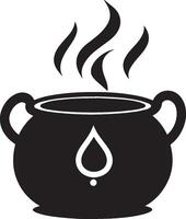 cauldron clean simple black vector