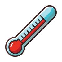 Temperature Scale Icon with Thermometer Symbol Design and Details vector
