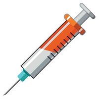 Syringe Image on Plain White Background vector
