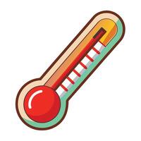 Thermometer Symbol Design with Temperature Scale Icon Illustration vector