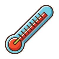Thermometer Symbol and Temperature Scale Icon Design for Graphics vector