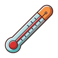 Thermometer Symbol and Temperature Scale Icon Design for Graphics vector
