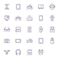 Essential Tech Gadgets Collection with Gradient vector