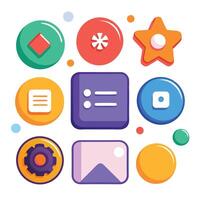 Website Button Set Variety vector
