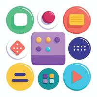 Collection of Website Buttons vector