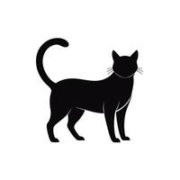 Cat Shape on White Canvas vector