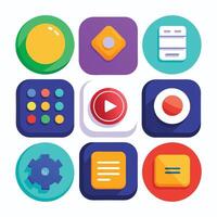 Collection of Web Buttons Set vector