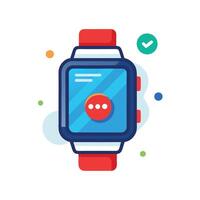 Graphic of Smartwatch Notification Alert vector