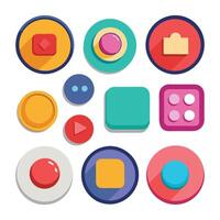 Collection of Website Button Styles vector