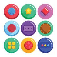 Collection of Web Design Buttons vector