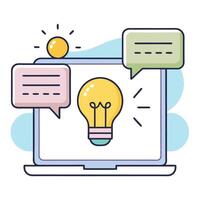Digital Brainstorming Setup Illustration vector