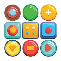 Website Button Set Collection vector