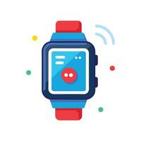 Smartwatch Notification Visual Design vector