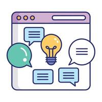 Digital Brainstorming Environment Sketch vector