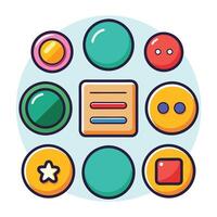 Web Button Designs Collection vector