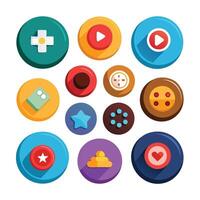 Web Button Style Collection vector
