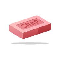 Soap bar isolated on white background vector