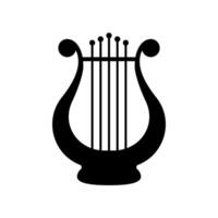 Harp icon isolated on white background. vector