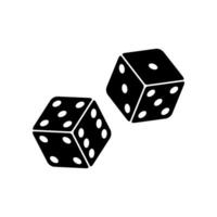 Dice icon isolated on white background. vector