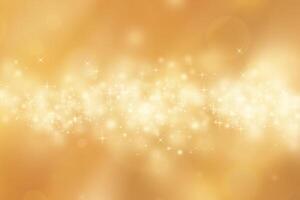 Gold background with sparkles effect and vibrant warm colors with glitter and white lights effects vector