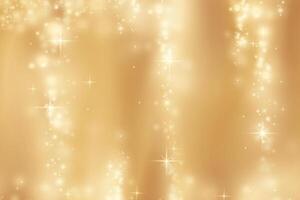Blurred gold background with bokeh effect and vibrant warm colors with glitter and white lights effects vector