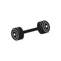 Dumbbell icon in simple style on white background vector