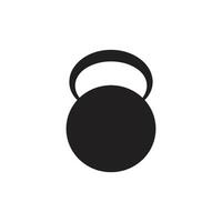 A black kettlebell icon on a white background vector