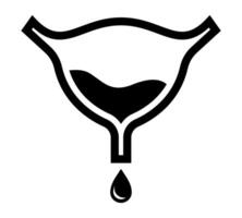 Bladder icon in outline simple style. Cystitis symbol is shown. Nephropathy, renal failure, diseases Pro vector