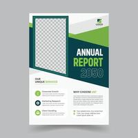 Simple and Clean Annual Report Flyer vector