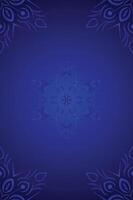 Deep Blue Ornamental Background with Baroque Elements vector