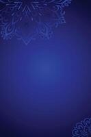 Intricate Floral Design on Deep Blue Gradient Background vector