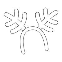 A reindeer head with antlers on it vector