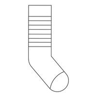 A sock outline on a white background vector