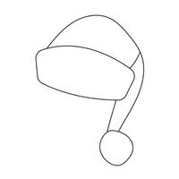 A drawing of a hat with a ball on it vector