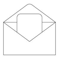 An envelope with a blank envelope on it vector