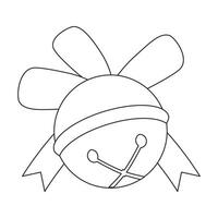 A coloring page with a cartoon character wearing a hat vector