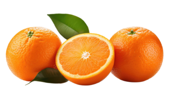 Oranges Fruit, Fresh and Juicy Citrus with Bright Color, Ideal for Healthy Eating and Refreshing Beverages, Perfect for Food and Culinary Themes, Isolated on Transparent Background png
