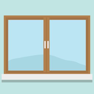 An open window with a wooden frame and a glass pane