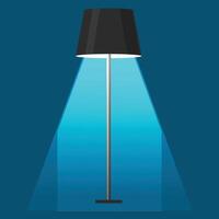A lamp with a blue light on it vector