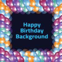 Happy birthday Realistic frame border opening soon bubble background colorful balloons with confetti vector