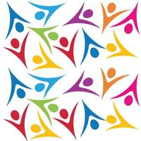 icon logo man colorful shepe Abstract background interior wall colorful Pattern art design template vector