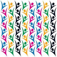 icon logo man colorful Abstract background interior wall Pattern design template vector