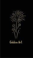 Golden Fire Work vector