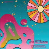 Illustration of abstract gradient art vector