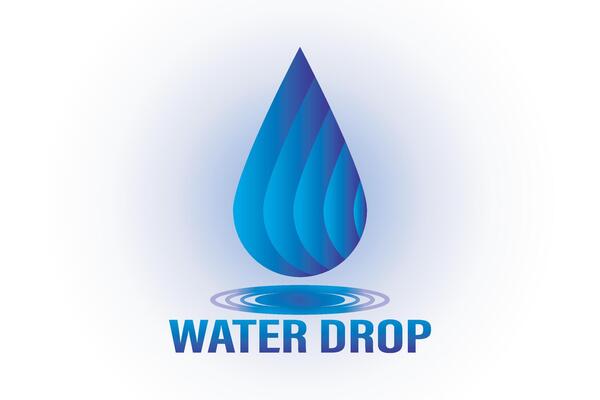 Water drop logo. Abstract Water drop icon.