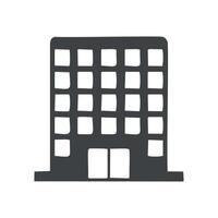 Skyscraper icon in flat style. Building business concept. vector