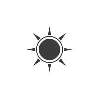 Sun icon in flat style. Weather forecast illustration on white isolated background. Summer business concept. vector